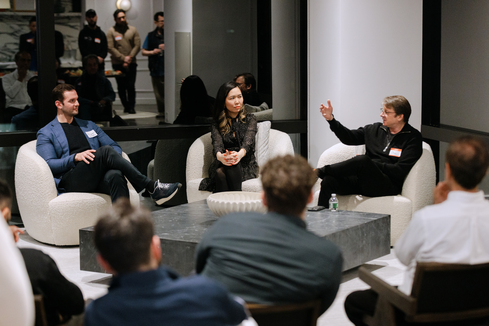 Fireside conversation at an Olhon curated evening